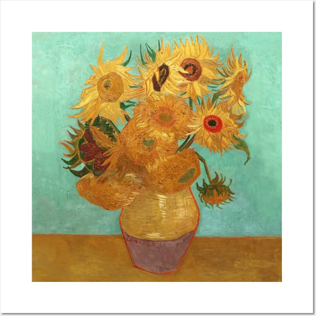 Vincent Van Gogh Twelve Sunflowers In A Vase Wall Art by fineartgallery